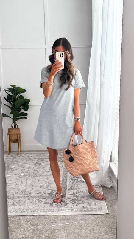 ✨The only t-shirt dress you need this summer! ✨I wanted a t-shirt dress that had good shape and wasn’t see through. Luckily this one exceeded my expectations! I love that you can dress it up or down. ✨Wearing my true to size, small #tshirt #tshirtdress 

#LTKSaleAlert #LTKStyleTip #LTKFindsUnder50