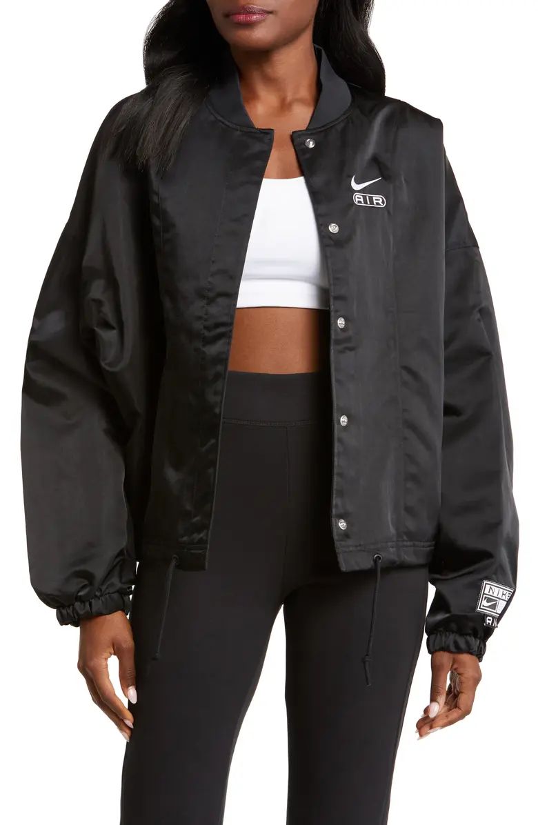 Air Woven Oversize Bomber Jacket | Nordstrom