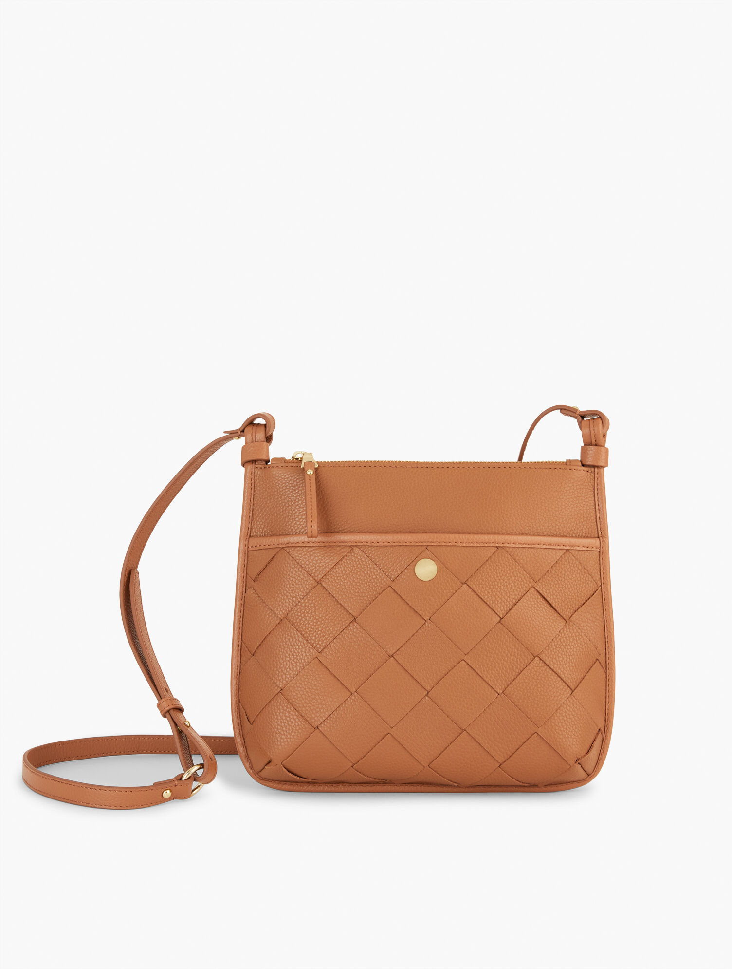 Leather Woven Crossbody | Talbots
