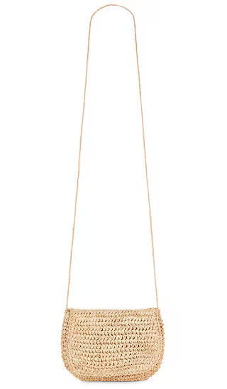 Straw Belt Bag in Tan | Revolve Clothing (Global)