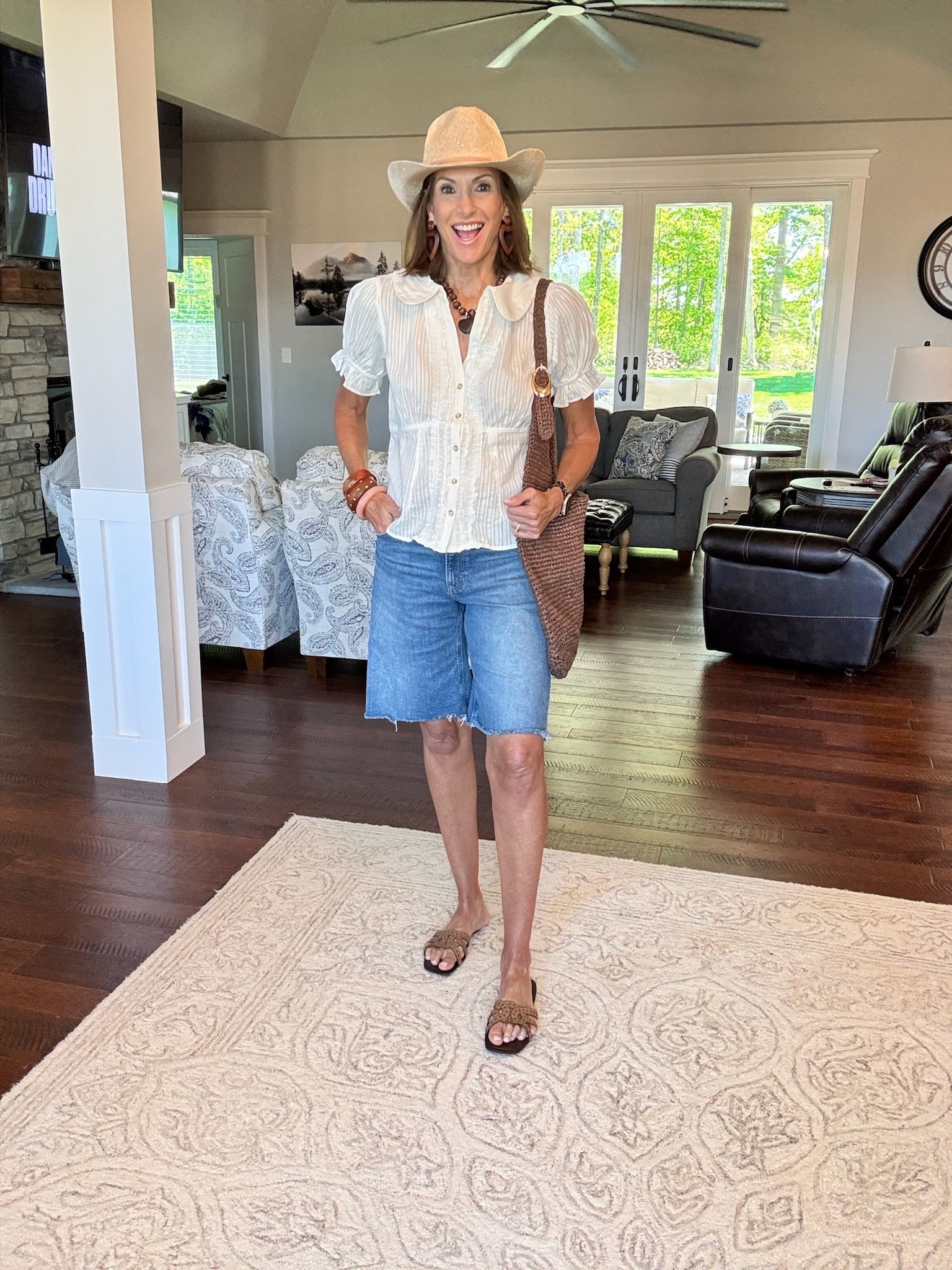 Use code ANTHRO20 at checkout. Linked similar shorts! 
Anthro, sale, outfit idea, styling tip, summer style, over 60 fashion, ageless style, Mother’s Day, vacation style, casual outfit, Bermuda shorts

#LTKSaleAlert #LTKSeasonal #LTKootd