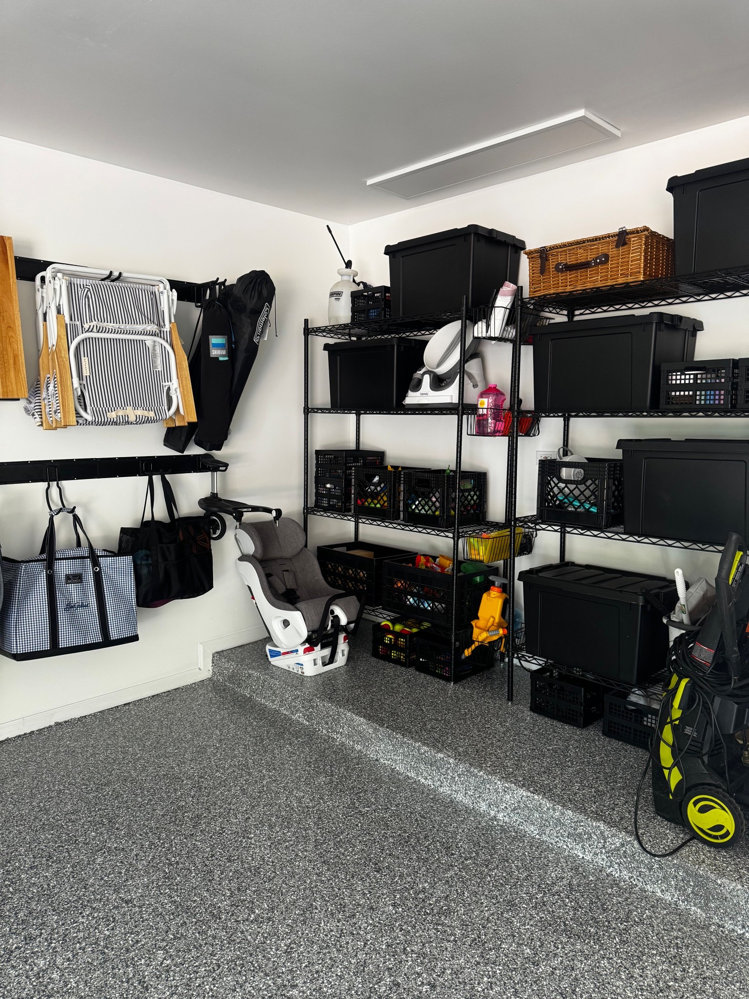 We finally organized our garage last summer - my favorite project with @thecontainerstore #thecontainerstore #ad #paidlink