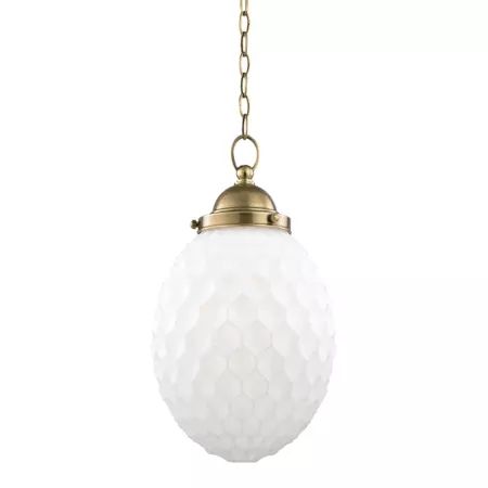 Hudson Valley Lighting 3010-AGB Aged Brass Columbia Single Light 10" Wide Pendant | Build.com, Inc.