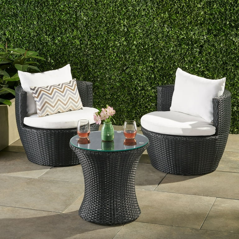 Noble House Maui 3-piece Chat Set, Black | Walmart (US)