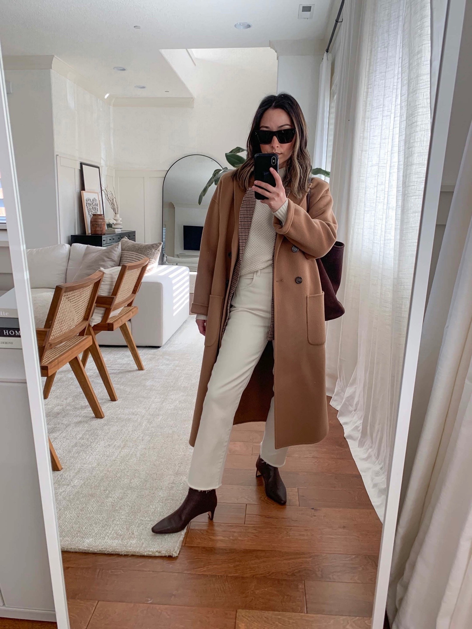 J.crew boots on sale!

Coat - Anine Bing xxs
Blazer - Lioness xs (old)
Sweater - Everlane xs (old)
Jeans - DL1961 25
Boots - j.crew 5. Size up a half size. 
Bag - j.crew (sold out)
Sunglasses - Celine 
 
Boots, fall boots, holiday outfits, jeans 