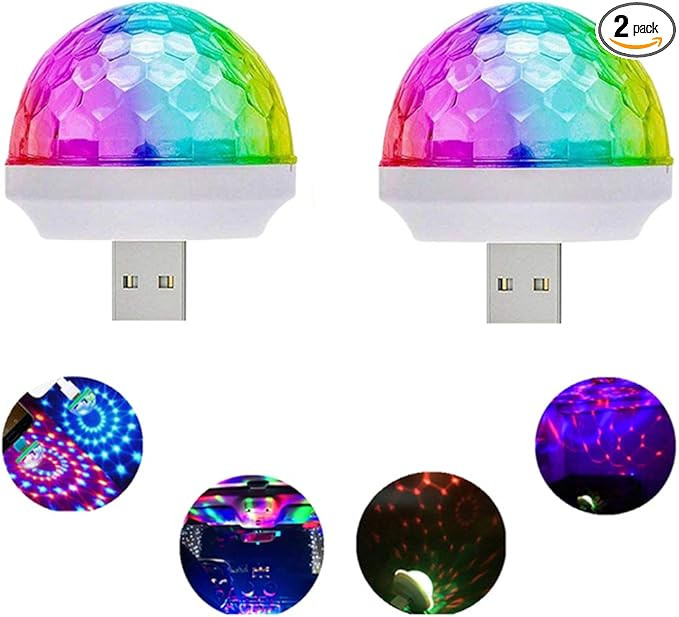 USB Mini Voice-Activated Magic Ball Light, Disco Ball Light, Mini Portable Strobe Light, LED Car ... | Amazon (US)