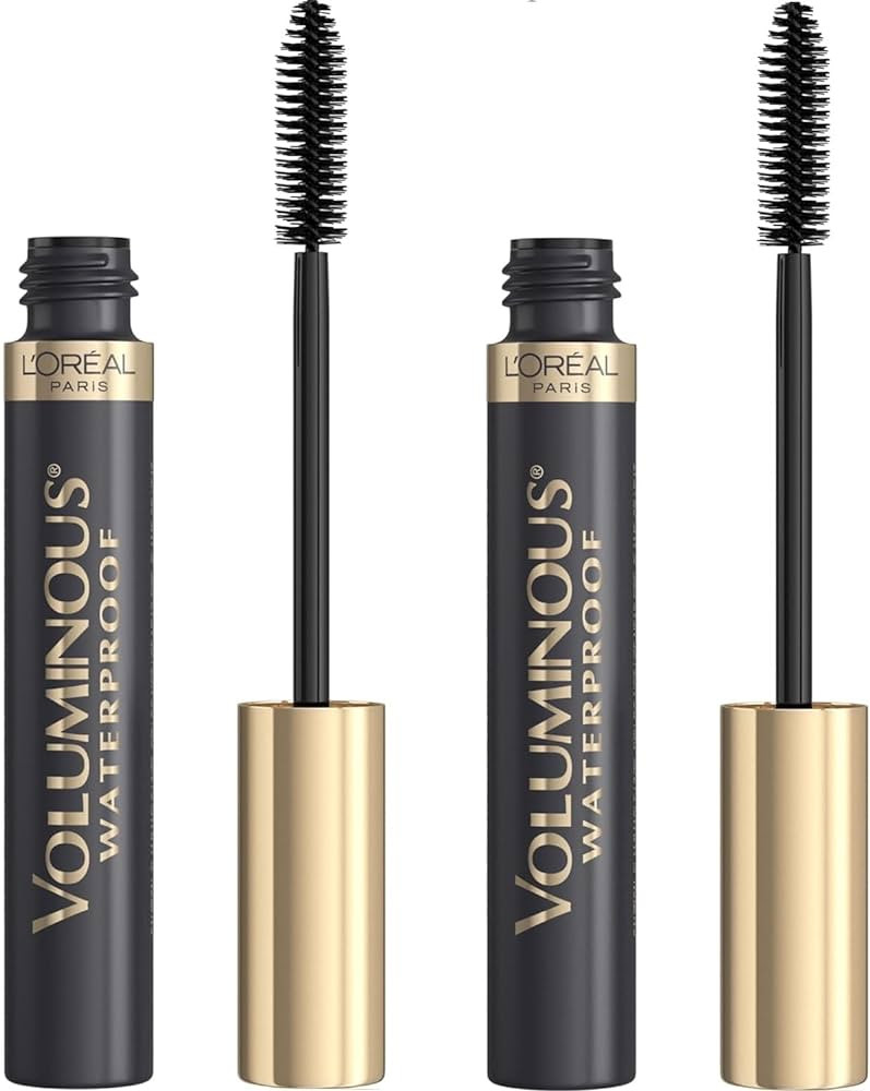 L'Oreal Paris Makeup Voluminous Original Waterproof Mascara, Black, 0.28 Fl Oz (Pack of 2) | Amazon (US)