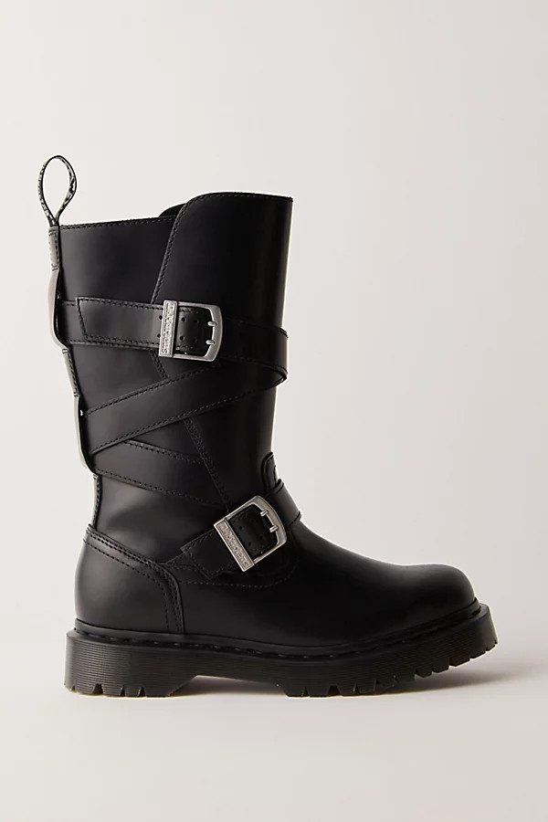 Dr. Martens Anistone Hi Strap Boots | Free People (Global - UK&FR Excluded)