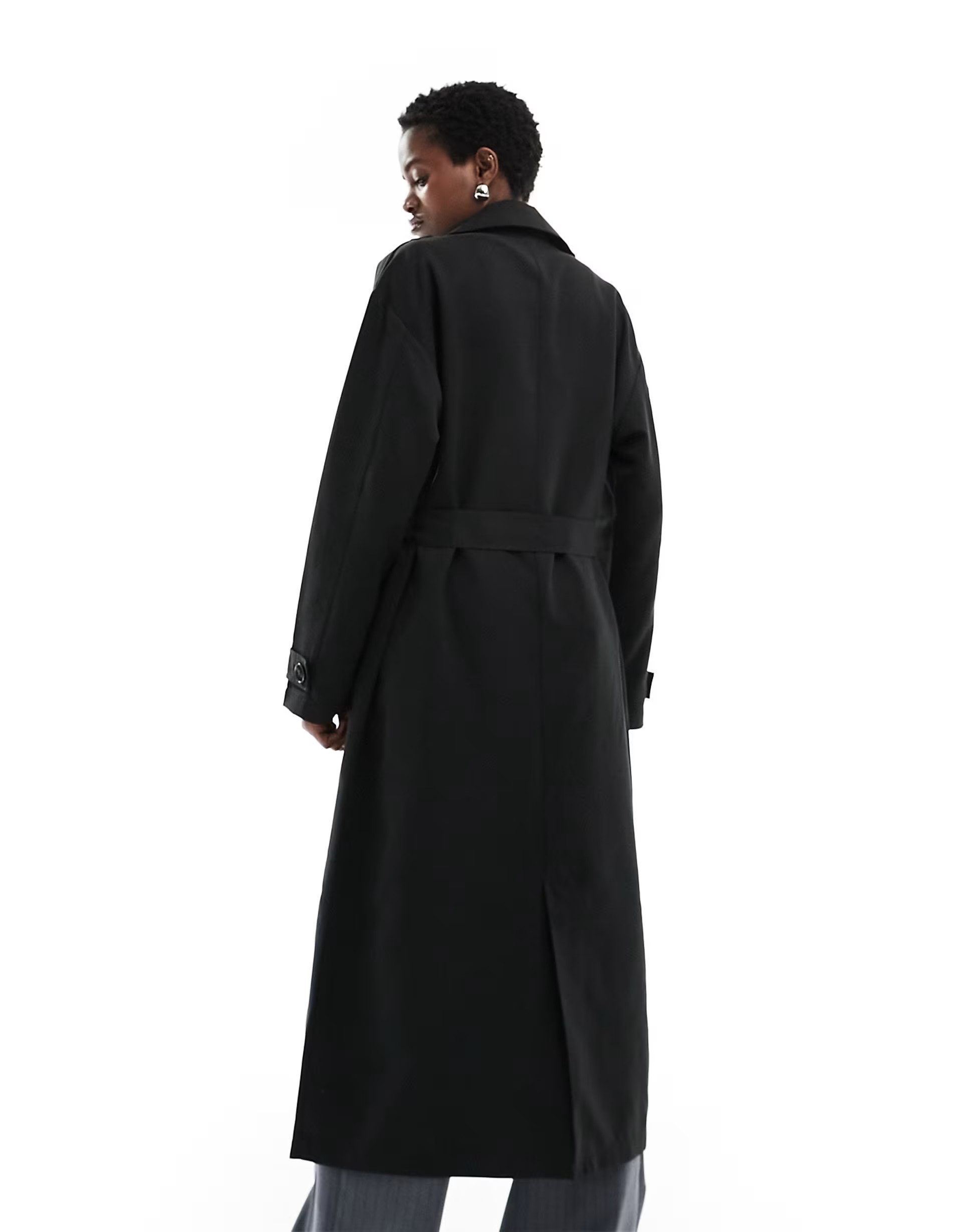 ONLY longline trench coat in black  | ASOS | ASOS (Global)