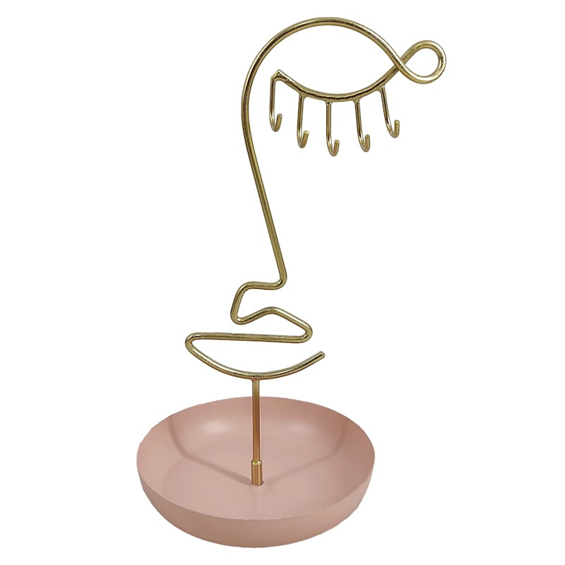 Oh Joy! Gold Metal Face Jewelry Stand | At Home