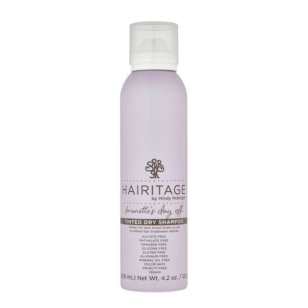 Hairitage Brunette's Day Off Tinted Volumizing Dry Shampoo for Dark Hair | Refreshes 1A–3A, 4.2... | Walmart (US)