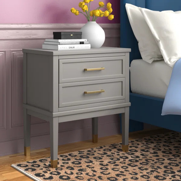 Averie 28'' Tall 1 - Drawer Nightstand in Gray | Wayfair North America