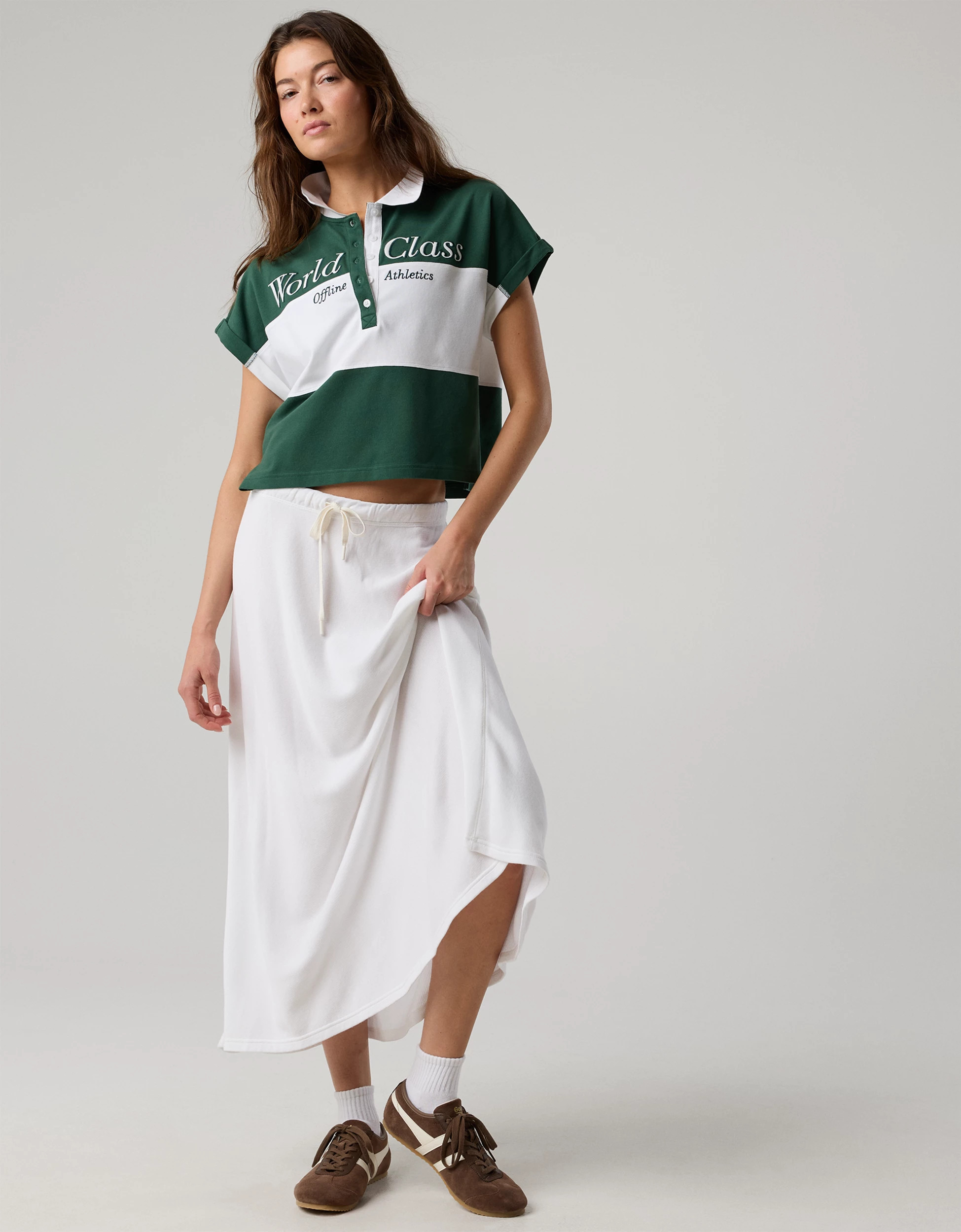 OFFLINE By Aerie Pique Rugby Polo T-Shirt | Aerie