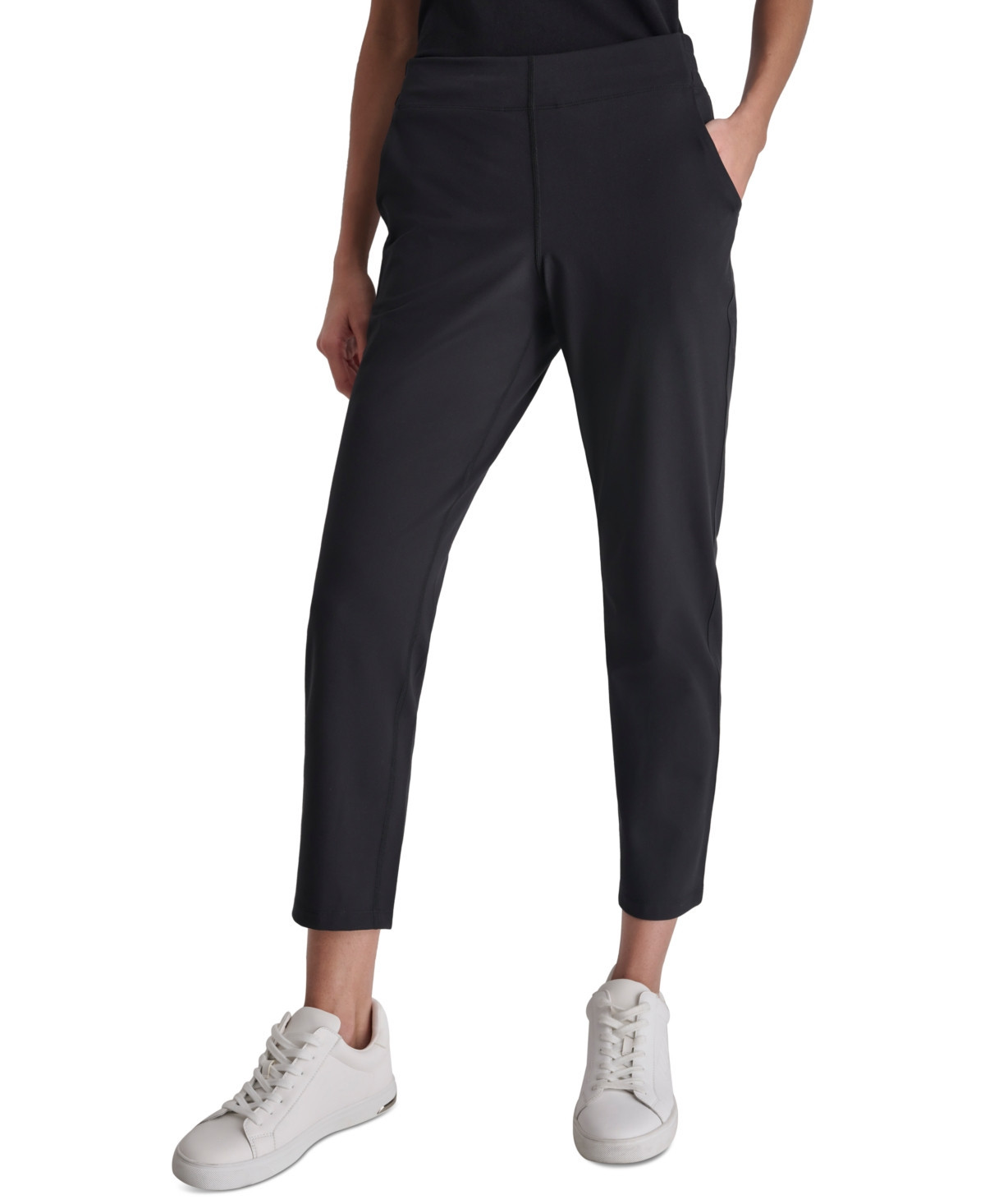 Dkny Sport Women's Balance Compression Ankle Pants - Black | Macy's