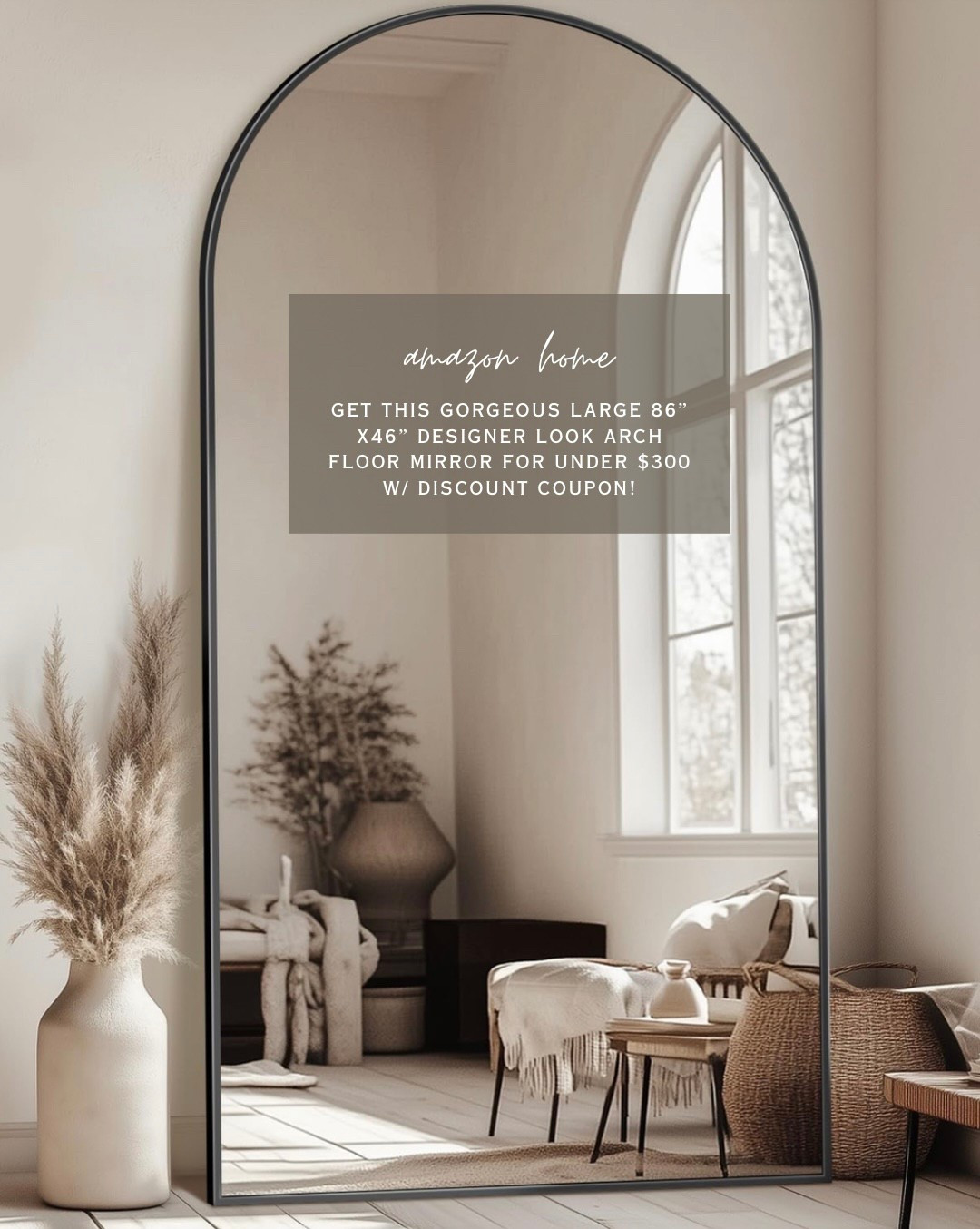 Get this large gorgeous designer look arch mirror on sale here for under $300 with the discount coupon!!

#LTKHome #LTKStyleTip #LTKSaleAlert