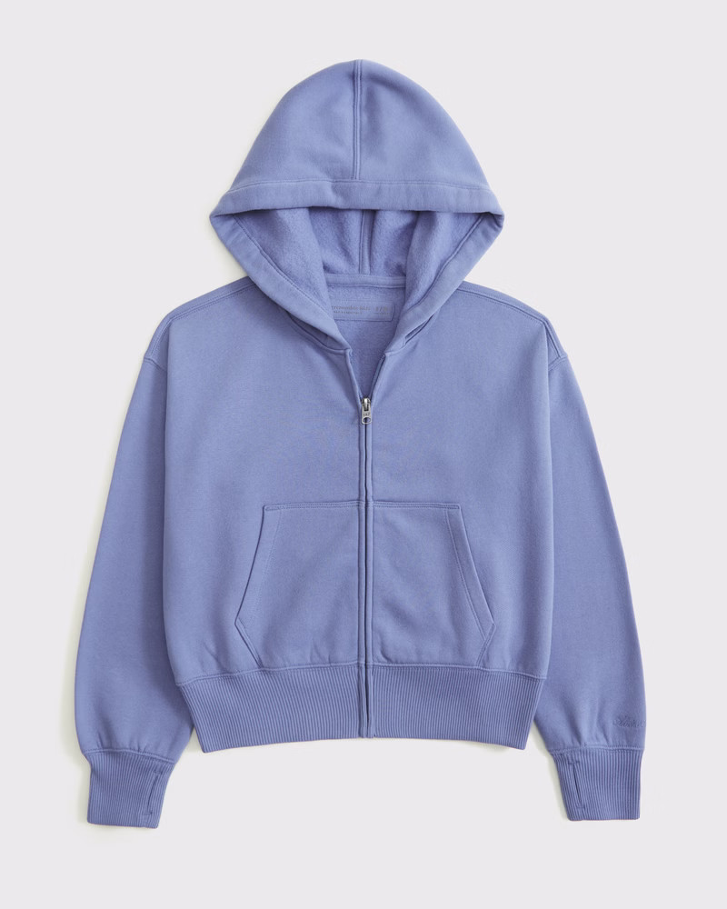 essential full-zip hoodie | Abercrombie & Fitch (US)