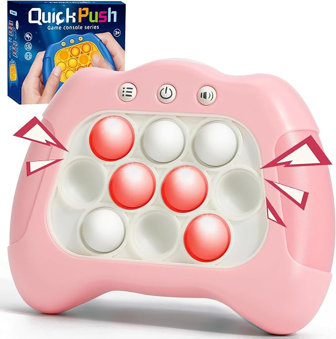 Fast Push Machine Light Up Fidget Toys for Kids Adults, Handheld Game for Kids 3-12, Quick Push B... | Amazon (US)