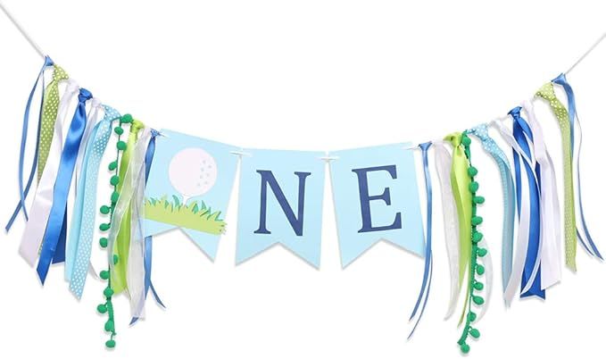 Golf 1st Birthday high Chair Banner - Golf 1st Birthday Party Decorations in one, Golf seat high ... | Amazon (US)