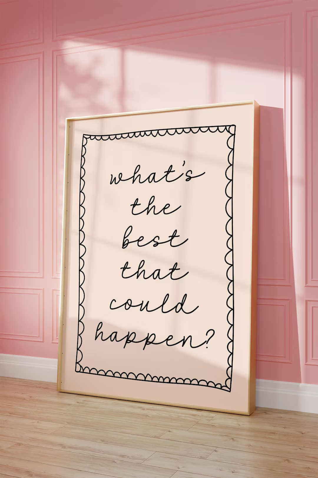 What's the Best That Could Happen? Art Print | Motivational Home Decor Poster Daily Reminders Bed... | Etsy (US)