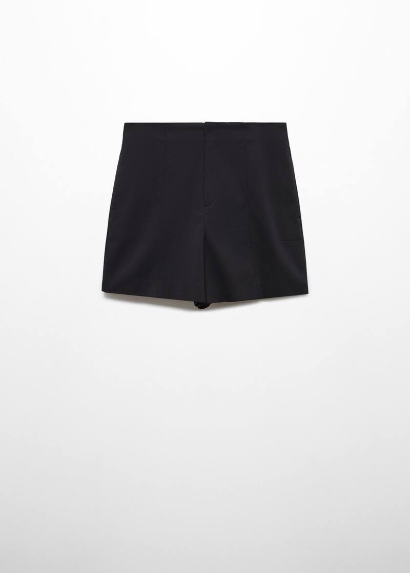 High-waist straight shorts -  Women | Mango United Kingdom | MANGO (UK)