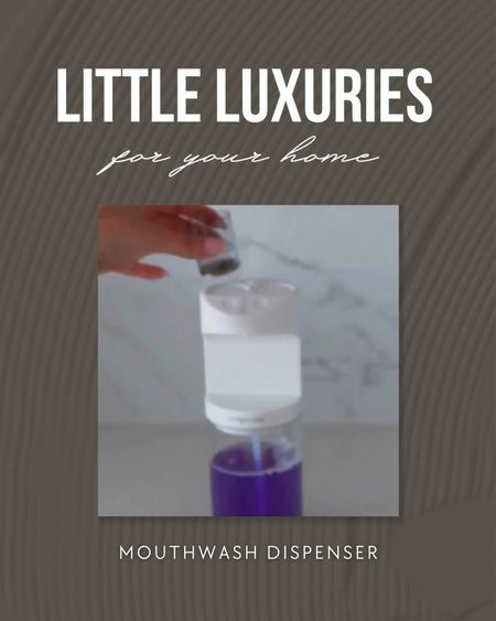 This automatic mouthwash dispenser adds a luxury feel to your bathroom! It’s rechargeable and super easy to set up.

#LTKVideo #LTKhome #LTKfindsunder50