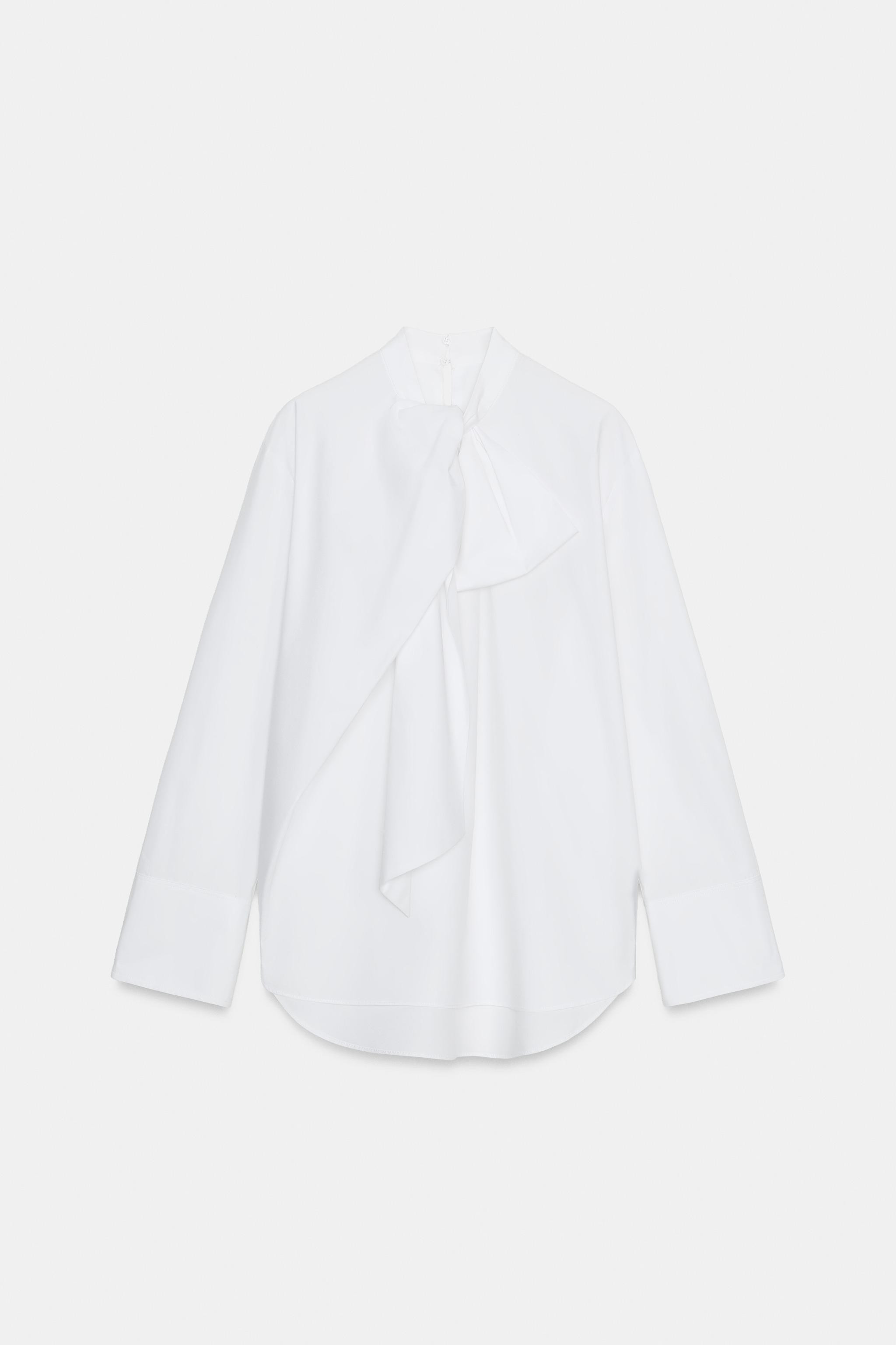 TIED POPLIN SHIRT ZW COLLECTION | Zara US