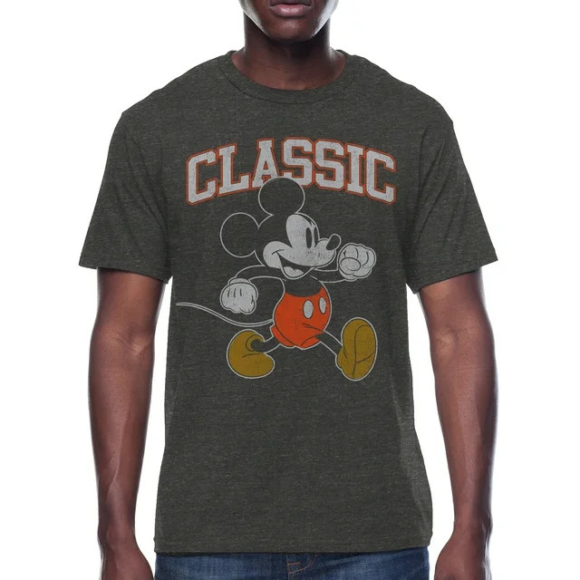 Disney, Men's Graphic Crew Neck T-Shirt, Classic Mickey Mouse Strut, Sizes S-3XL (Men's Big & Tal... | Walmart (US)
