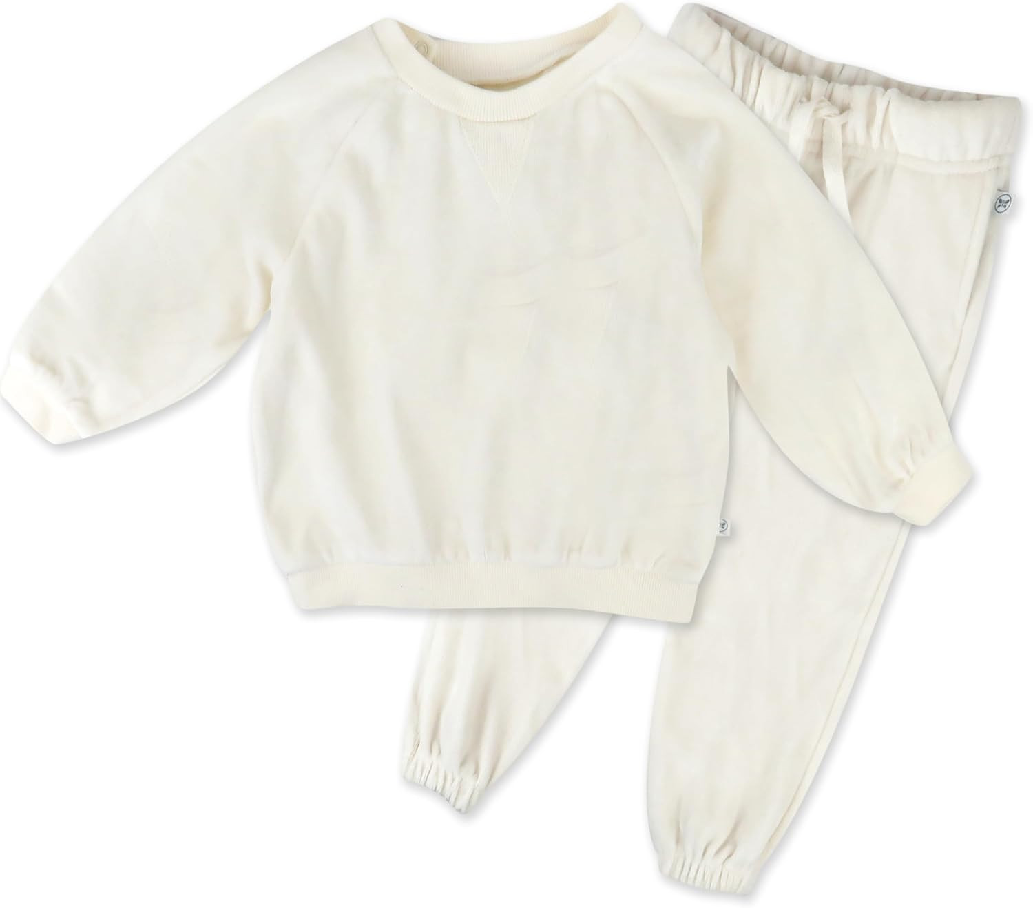 HonestBaby Baby 2-Piece Cozy Velour 100% Organic Cotton Sweatshirt and Jogger Sweatpants Set | Amazon (US)