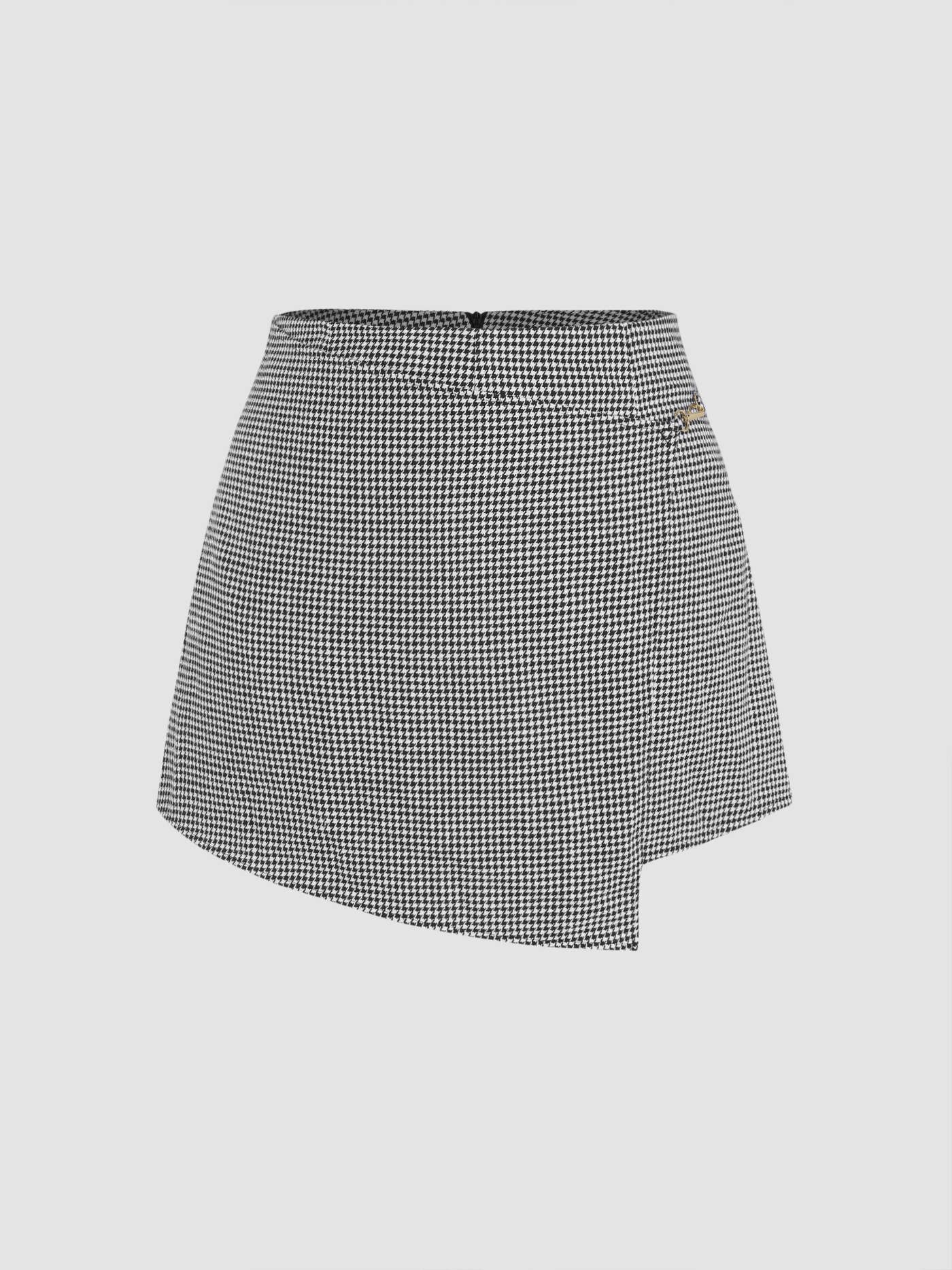 Middle Waist Check Wrap Mini Skort Curve & Plus | Cider