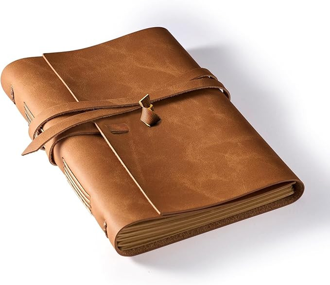 Leather Journal Notebook - Genuine Leather Journals for Writing 5x7.1 Inches, Vintage Journal for... | Amazon (US)