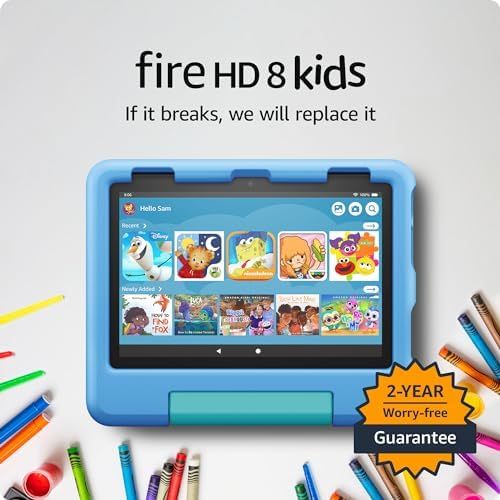 Amazon Fire 8 Kids Tablet | age 3-7 | Learn & play on-the-go with 13-hr battery, parental control... | Amazon (US)