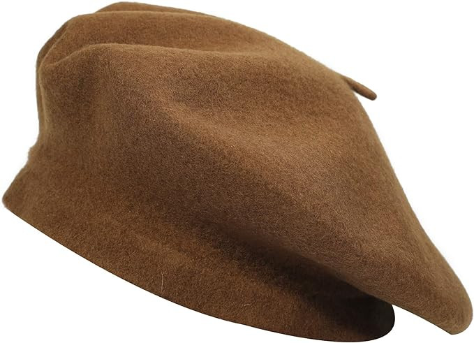 ZLYC Wool French Beret Hat Solid Color Beret Cap for Women Girls | Amazon (US)