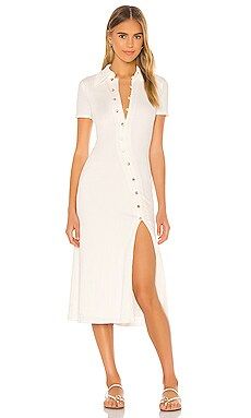 Song of Style Polly Midi Dress in White from Revolve.com | Revolve Clothing (Global)