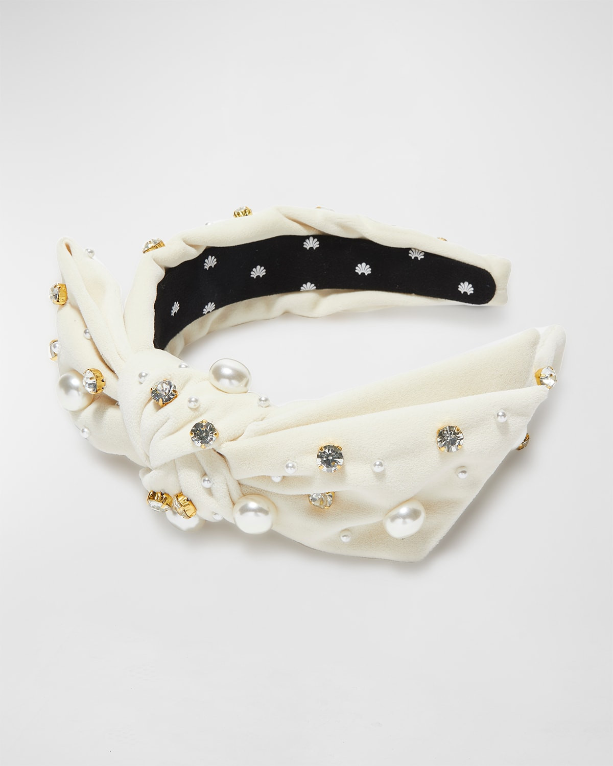 Oversized Pearly Crystal Holly Headband | Neiman Marcus