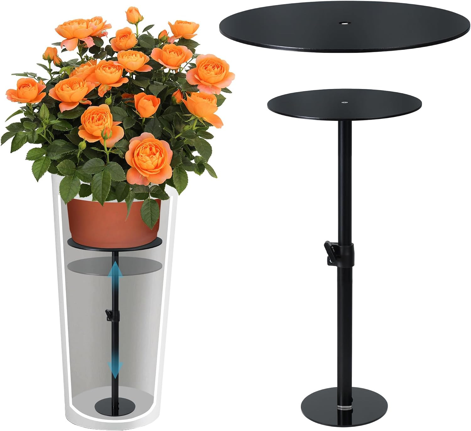 Adjustable Plant Risers for Inside Pots, Metal Planter Insert, with 3 Board | Amazon (US)