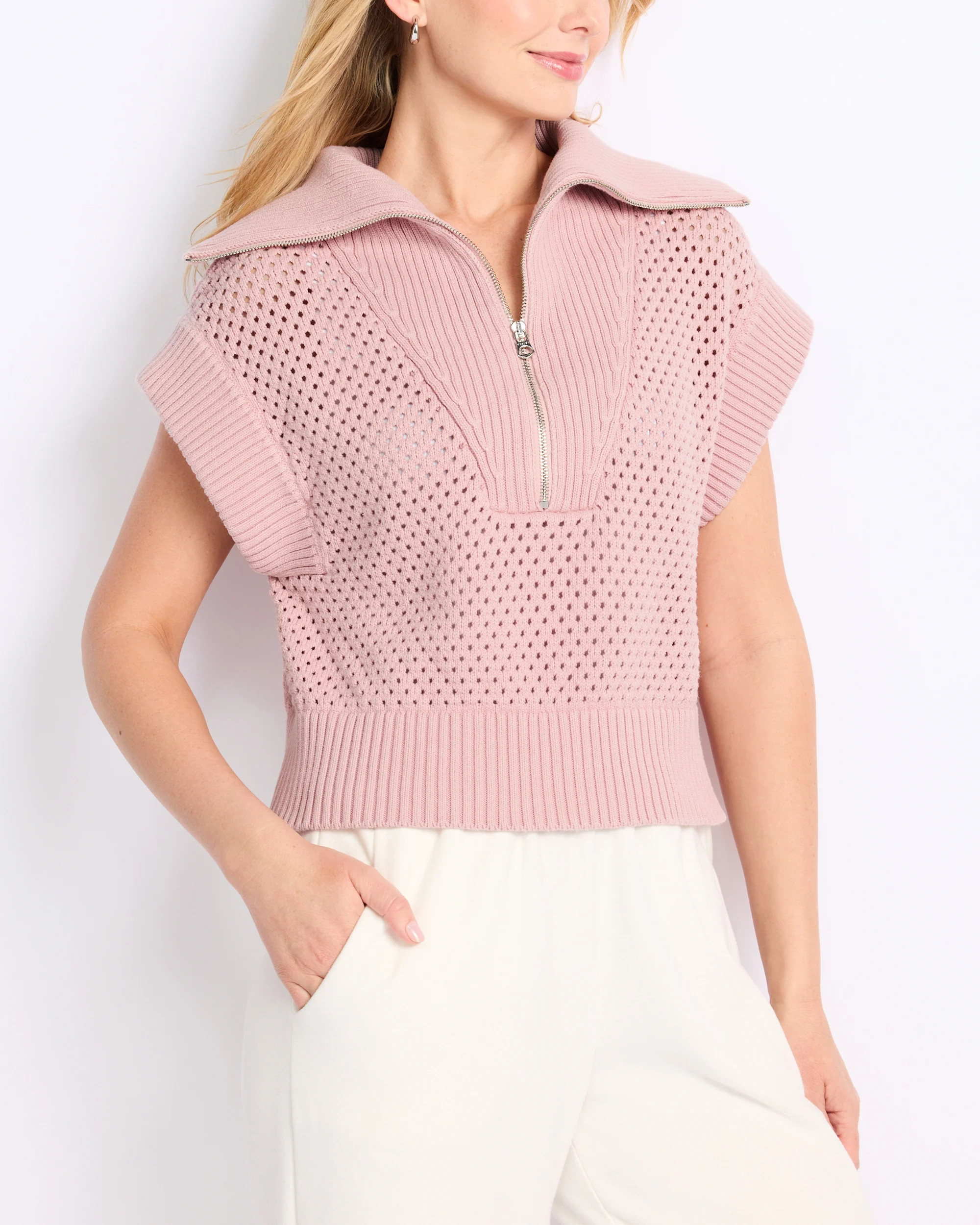 Mila Half Zip Knit Sweater | Stitch Fix