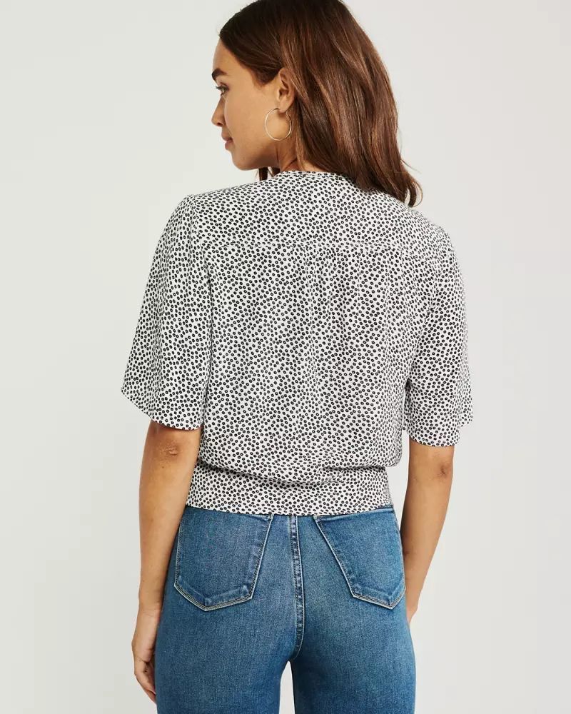 Flutter-Sleeve Top | Abercrombie & Fitch US & UK