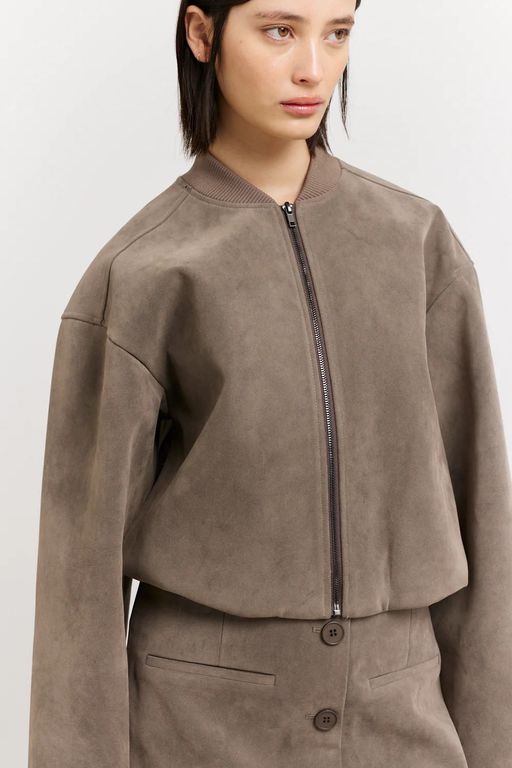 Mara Suede Bomber | Henne