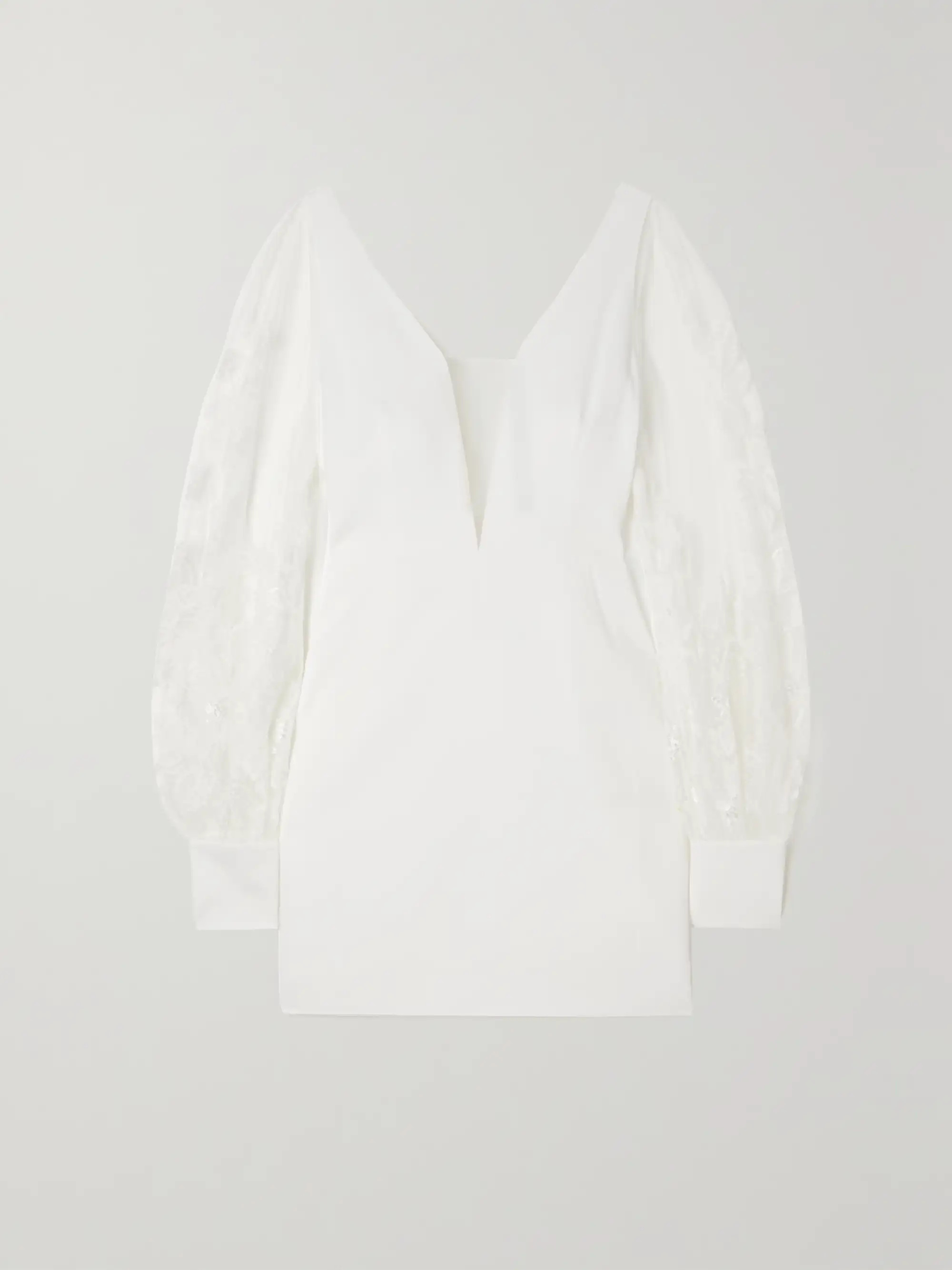 Lisa open-back embroidered tulle and crepe mini dress | NET-A-PORTER (US)