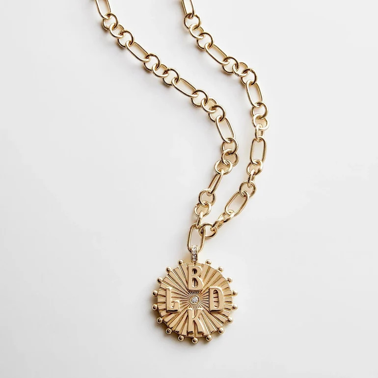 Initial Custom Medallion Necklace - Gold | BaubleBar