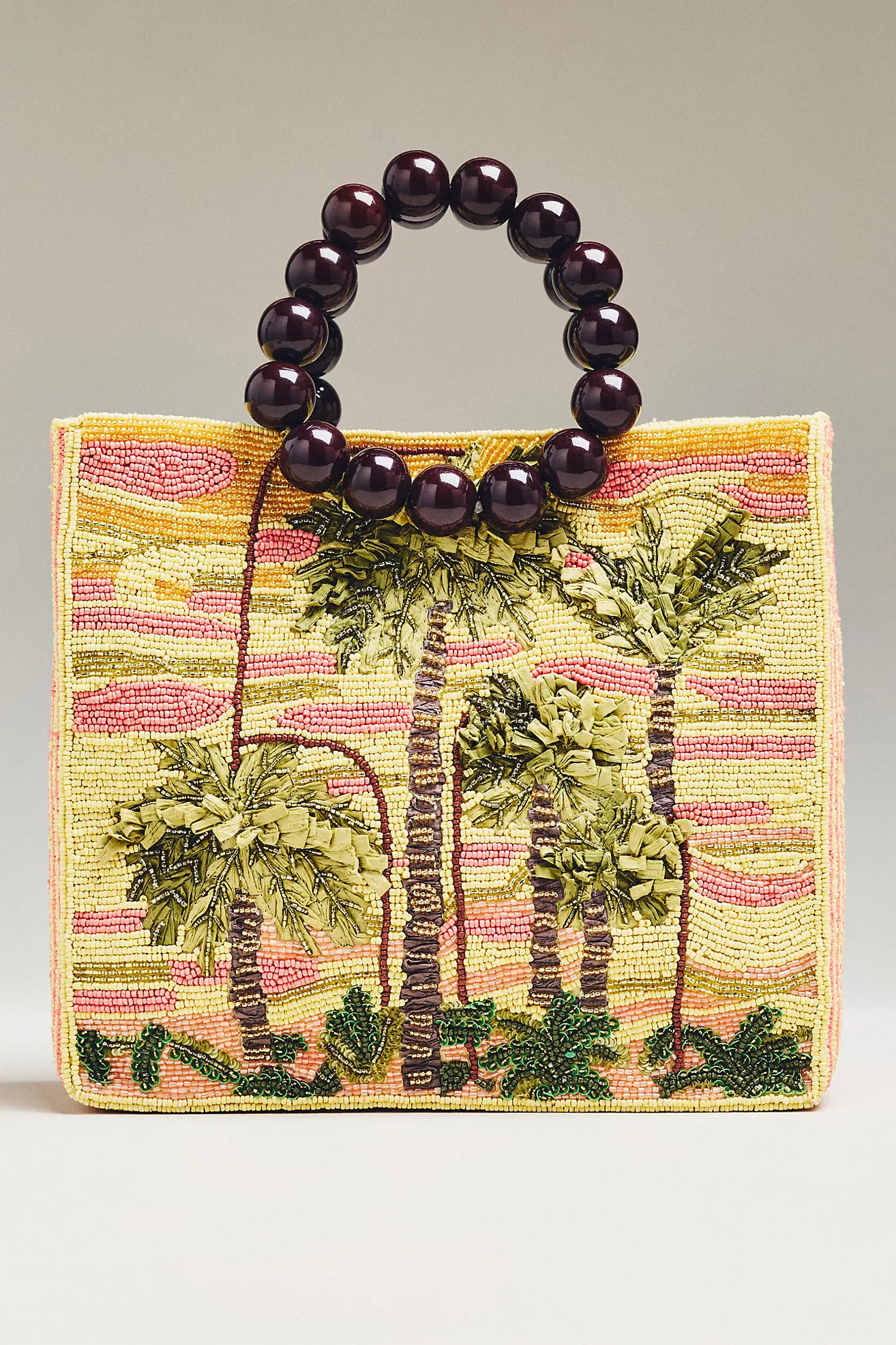 Wood Bead Bracelet Beaded Bag | Anthropologie (US)