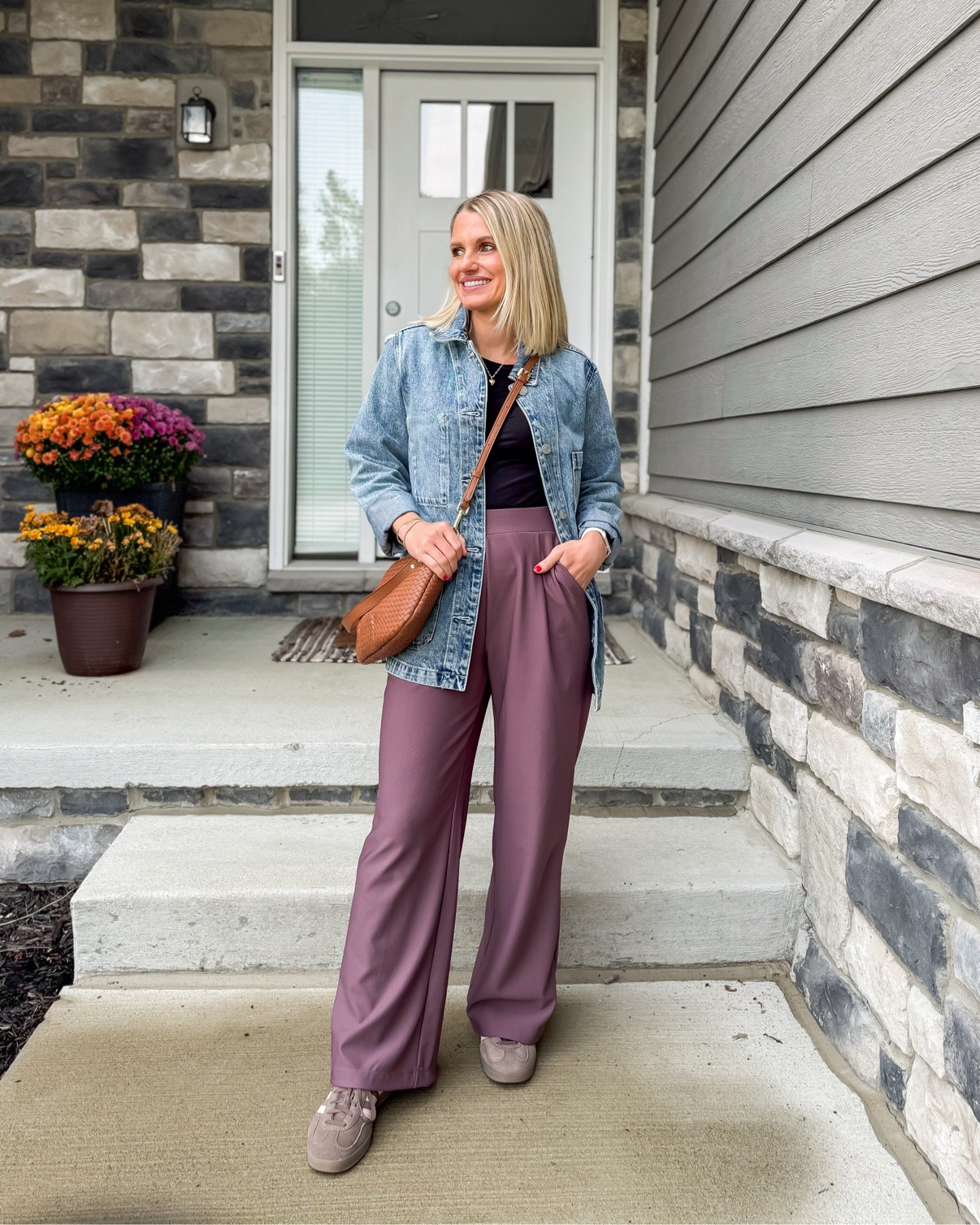 What I wore this week! denim chore jacket + black tee + plum wide-leg pants. 🍂
Jacket-xsmall
Top- small
Pants- xs/petite

#LTKOver40 #LTKPetite #LTKootd