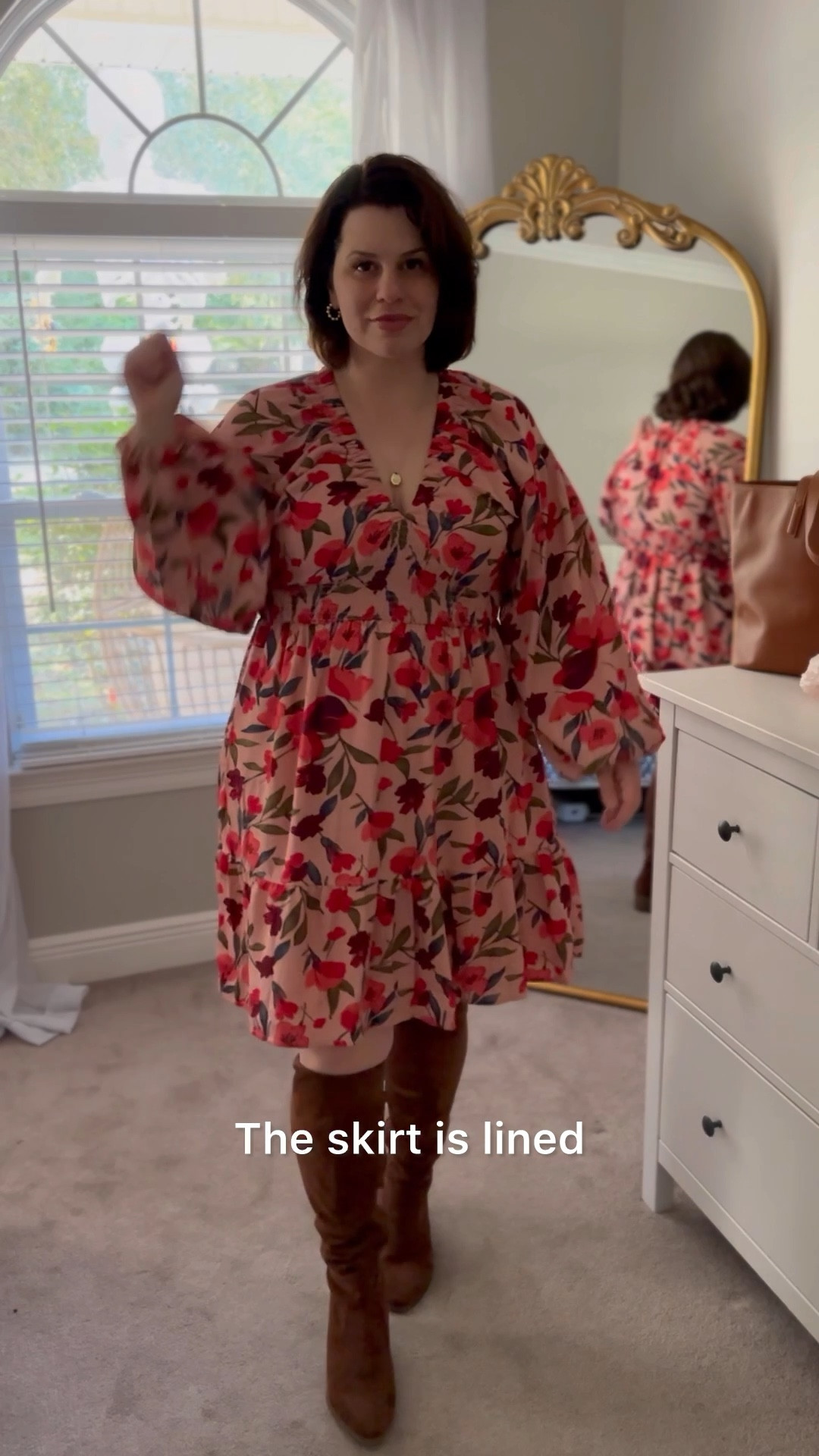 This pretty little dress is perfect for fall. It runs TTS to a smidgen big and is lined on the bottom. 


Boots, dress, family photo outfit, Date Night Outfit

#LTKStyleTip #LTKFindsUnder50 #LTKWedding