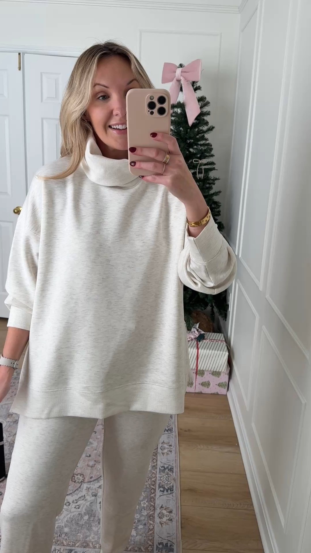 This target set is so luxe! This is definitely what I’m wearing to the airport later this month for travel! Wearing a med top and large in the jogger pants 

#LTKSeasonal #LTKMidsize #LTKHoliday