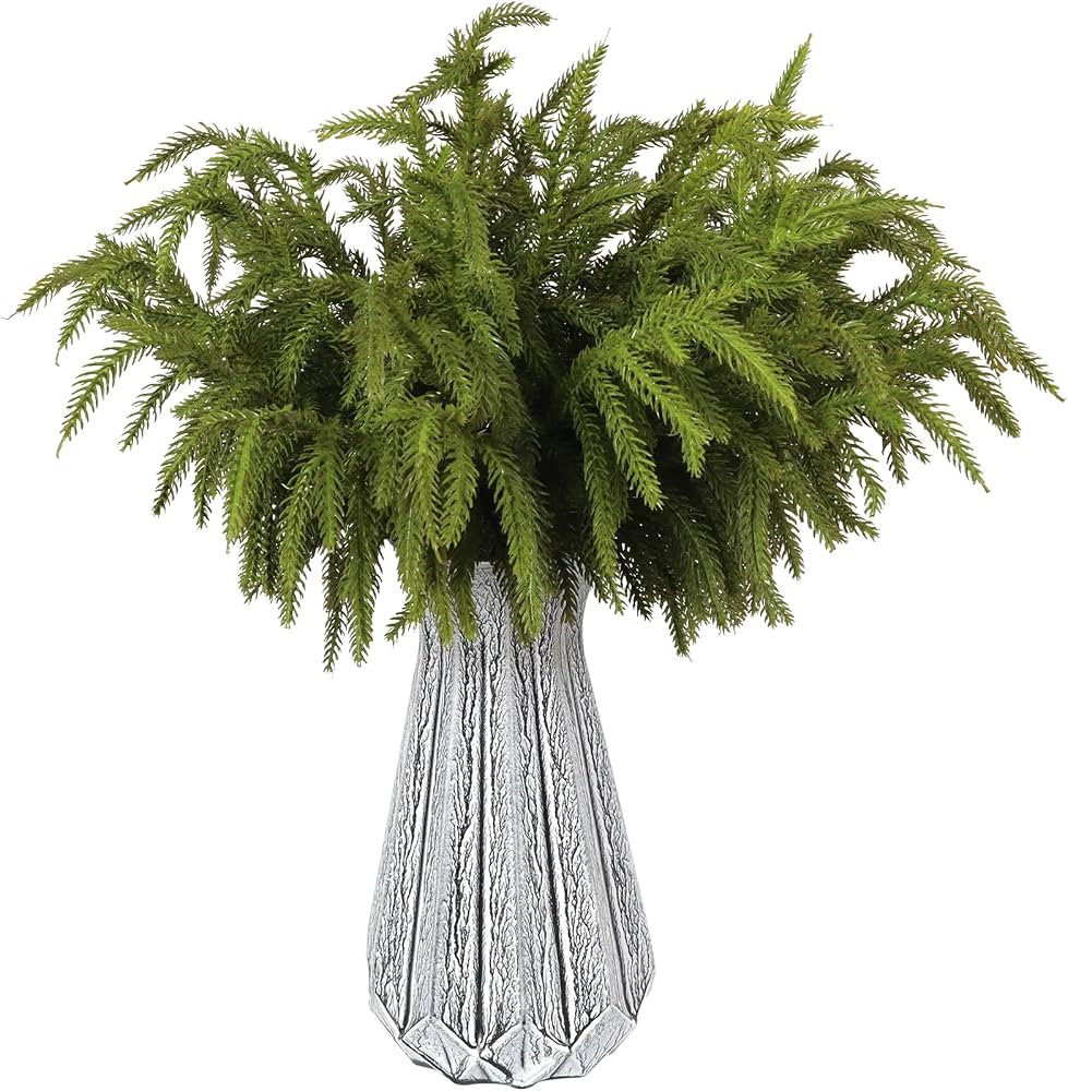 Artgar 12PCS Pine Branches, 18 Inch Artificial Pine Branches Green Pine Stems Real Touch Pine Bra... | Amazon (US)