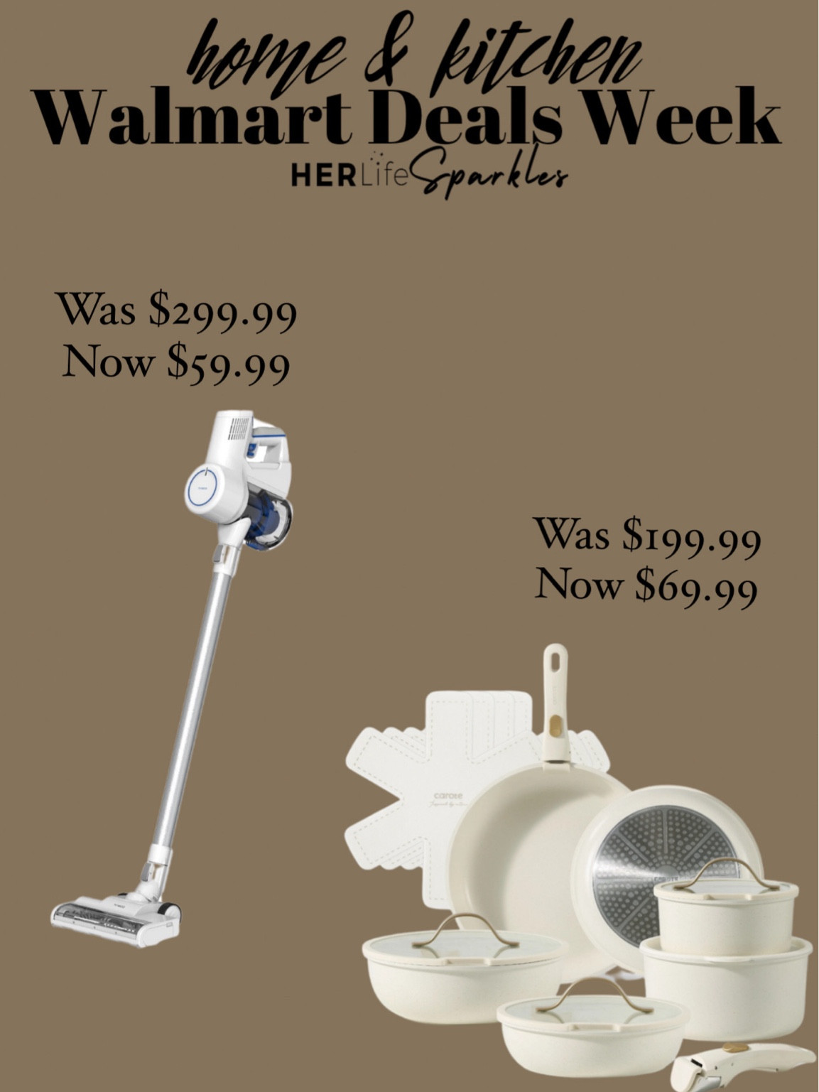 Walmart Deals Week has an amazing sale on home and kitchen finds. Get this stick vacuum or this cookware set for under $70!!! 

#LTKSummerSales #LTKSaleAlert