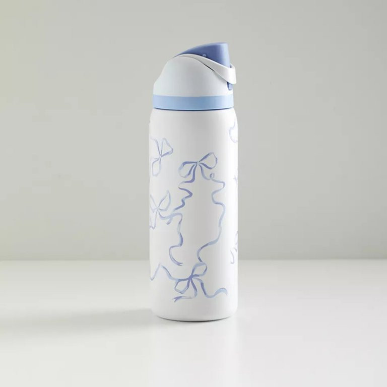 FUNLN 32oz FreeSip Insulated Water Bottle - Exclusive Tied and True Blue Bows Design | Walmart (US)