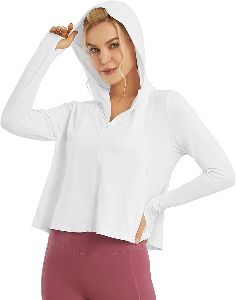 G4Free Skimetic Womens UPF 50+ Sun Hoodie Shirts - Quick Dry Running Jacket Long Sleeve Rash Guar... | Amazon (US)
