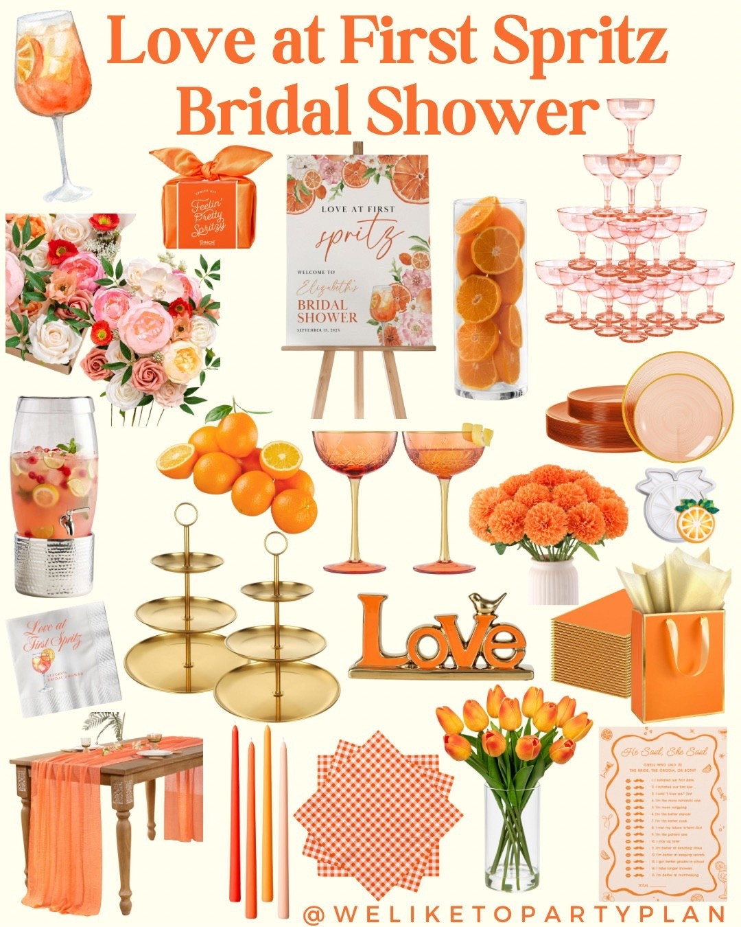 Let's Plan a Love at First Spritz Bridal Shower! 🧡

#bridalshowertheme #bridetobe #bridal #eventplanning #bachelorette #love 

#LTKWedding #LTKParties
