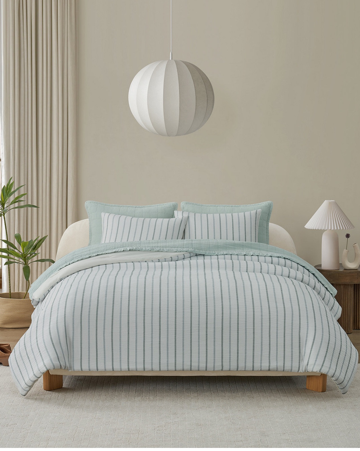 New bedding find: the UGG Alamitos Striped Comforter Set. Lightweight, textured, and the prettiest muted coastal blue. If you want that beach-house feel without full nautical vibes, this is perfection.

#LTKHome